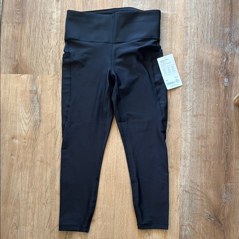 Athleta Black leggings interval stash 7/8